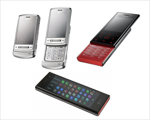 요즘 봐도 시대를 앞선 디자인이 매우 아름다운 LG의 피쳐폰들