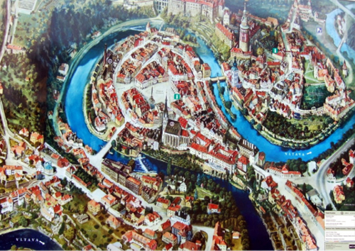 체스키크롬노프 도시 구조 이미지